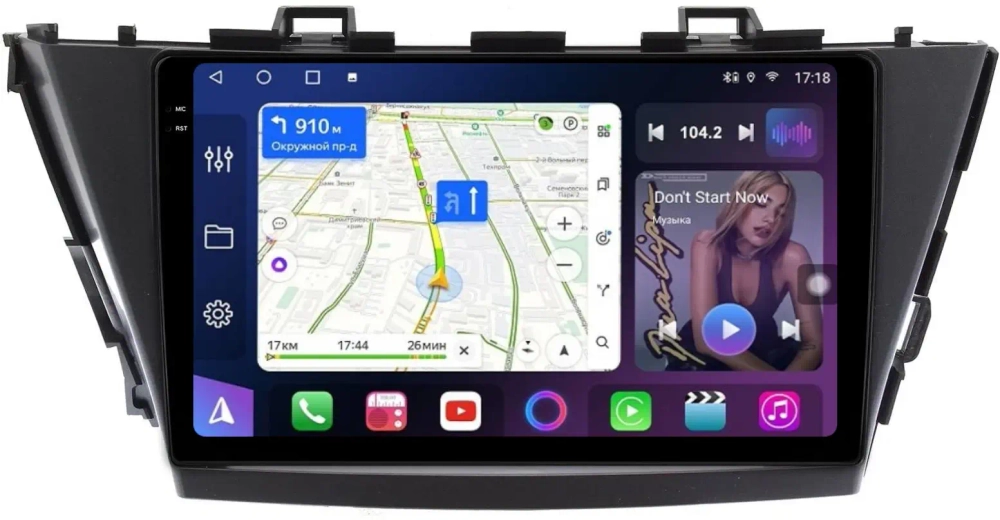 Магнитола для Toyota Prius Alpha 40 2011-2014 (правый руль) - FarCar BM9-2K-9533 монитор 9.5" 2K QLED на Android 14, TS10, 4+32Гб, CarPlay, 4G SIM-слот