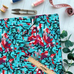 Ткань флис «жгучее танго» клод моне