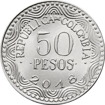 50 песо 2018 Колумбия