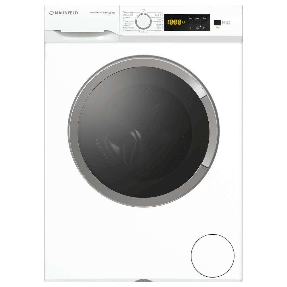 Стиральная машина Maunfeld MFWM127WH100 ST INVERTER SLIM