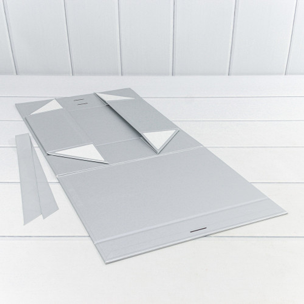 Коробка сборная 28.2х20х9.2 см на магнитах (Серебро)