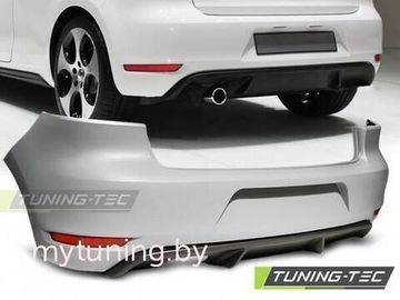 Задний бампер GTI STYLE под одиночный выхлоп для Volkswagen Golf 6(V)