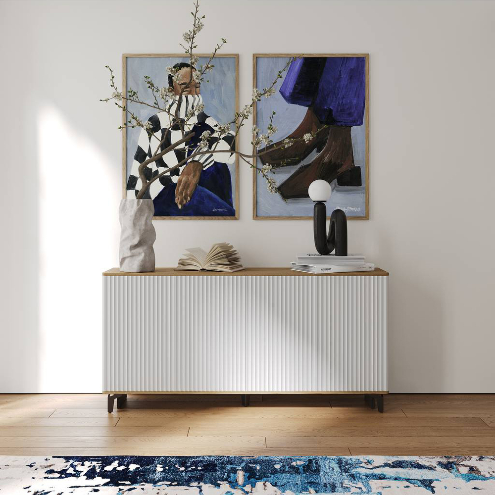 Комод ROYAL 5057 эко (Дуб Кантри-Черный)