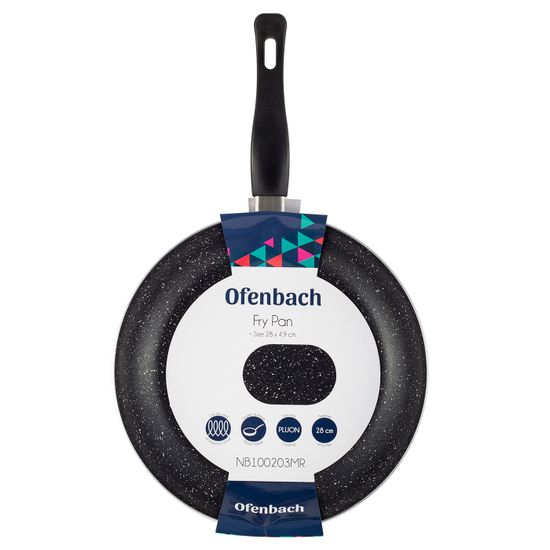 Сковорода 28 см. из алюминия Ofenbach NB 101203MR с покрытием чёрный мрамор