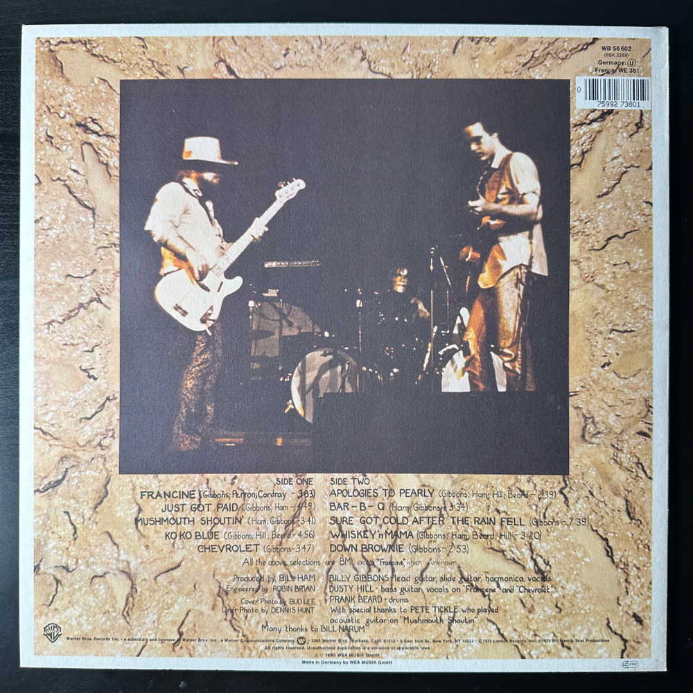 Z Z Top ‎– Rio Grande Mud (Германия)