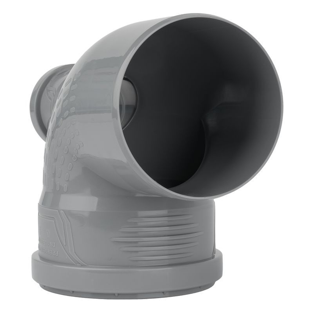 Отвод канализационный с фронтальным выходом вверх RTP 110х50 мм 90°