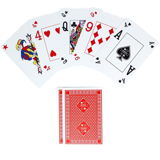 Карты для покера (пластиковые, с двойным индексом)