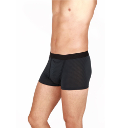 Мужские трусы боксеры черные в полоску HOM SIMON Boxer Briefs HO1 359850_400004