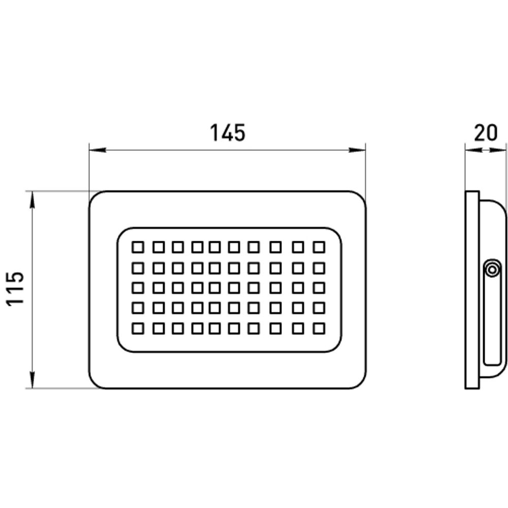 Прожектор светодиодный уличный ЭРА LPR-023-0-30K-050 50Вт 3000K 4000Лм IP65