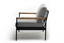 Кресло из алюминия MAYA темный графит