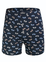 Мужские боксеры с принтом в виде велосипедов (Размер: XL) (Цвет: темно-синий)