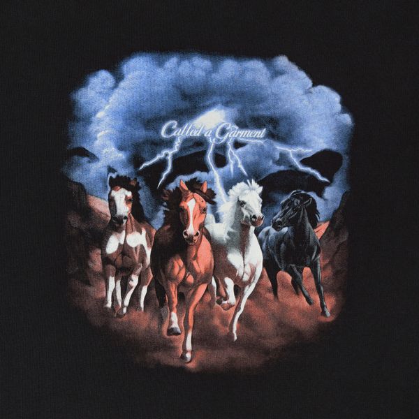 Худи Horses Heavy Cotton черный - фото 6