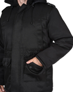 Куртка Охранника зимняя удлиненная, черная