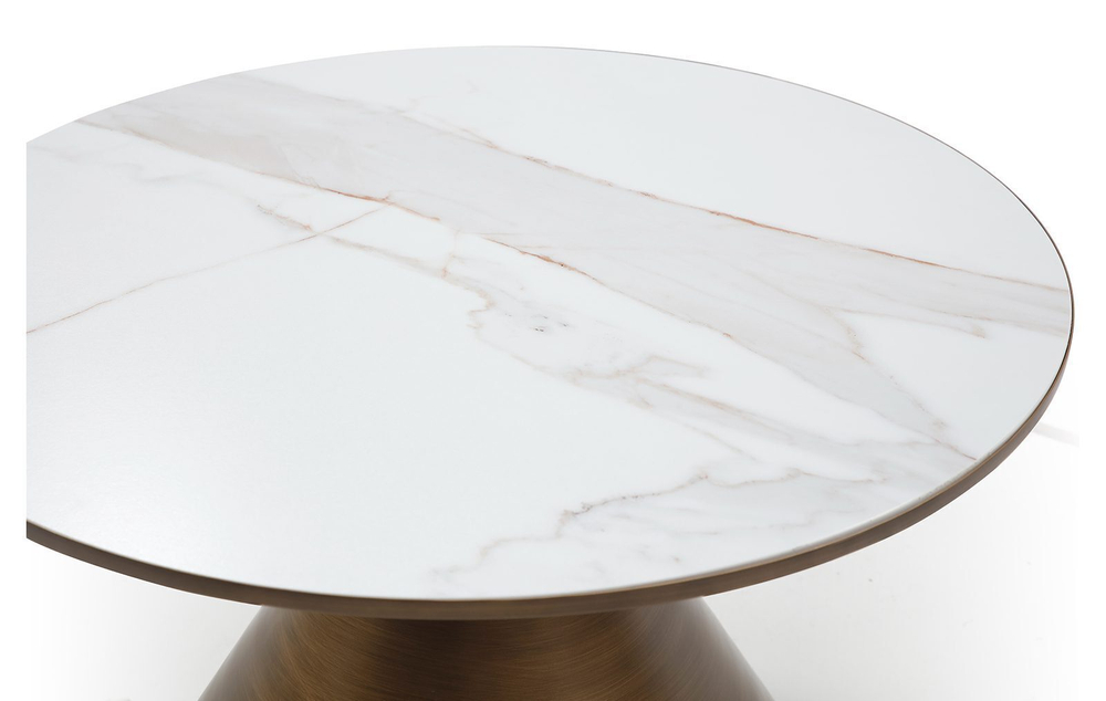 Стол журнальный CT9346CI (D70) белый керамика