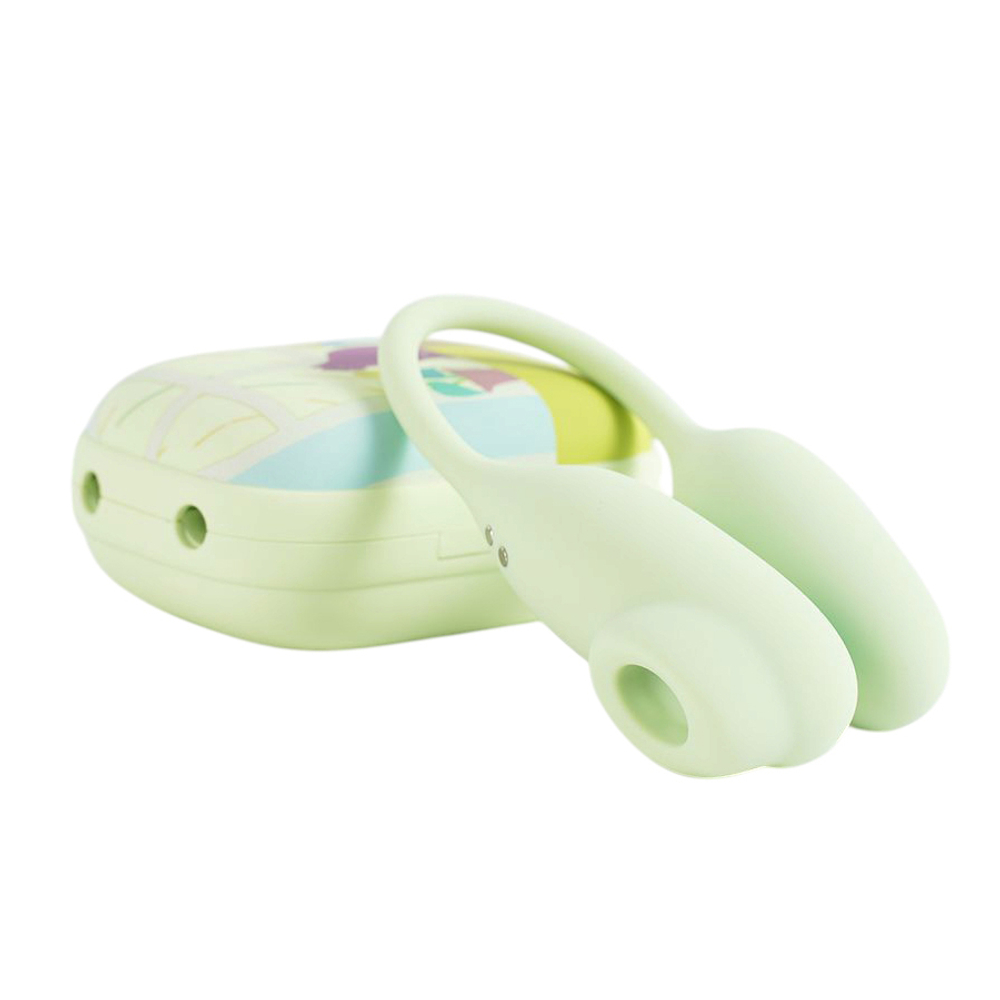 Зеленое виброяйцо + вакуумный стимулятор в кейсе BeYourLover Magic Suitcase Cat App Controlled Suction & Vibrating Egg with Charging Case Green