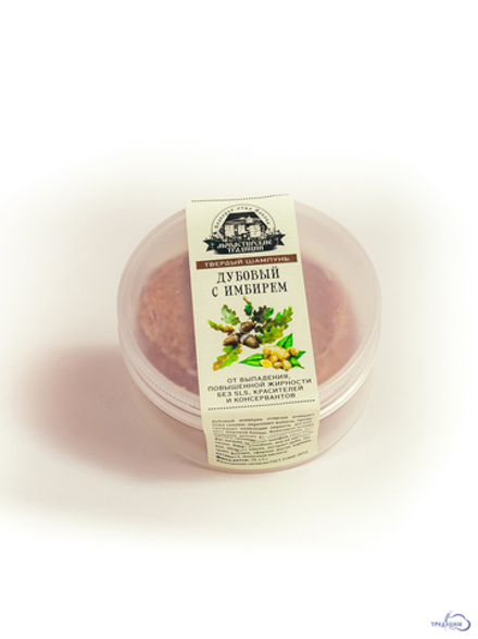 Твердый концентрированный шампунь «Дубовый» с имбирем против жирности укрепляющий, ТМ МОНАСТЫРСКИЕ ТРАДИЦИИ