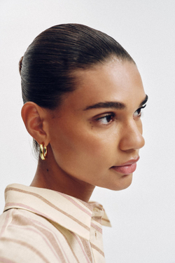 ZARA СЕРЬГИ-КОЛЬЦА, ЗОЛОТИСТЫЙ
