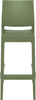 Стул пластиковый барный, Siesta Contract Maya Bar 75, оливковый