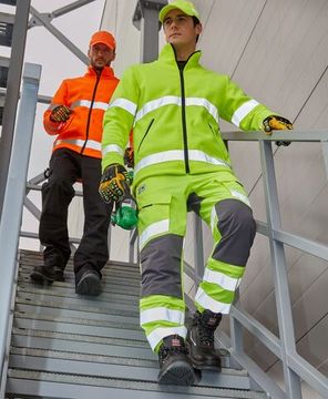 Брюки сигнальные "Блазар" (лимон/т.серый)