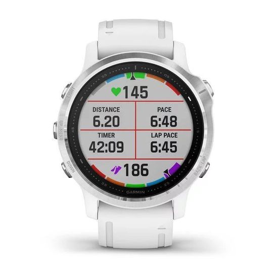 Смарт часы Garmin Fenix 6S - белый с белым ремешком 010-02159-00