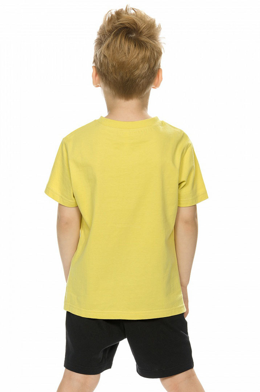 Комплект для мальчиков футболка и шорты желтый