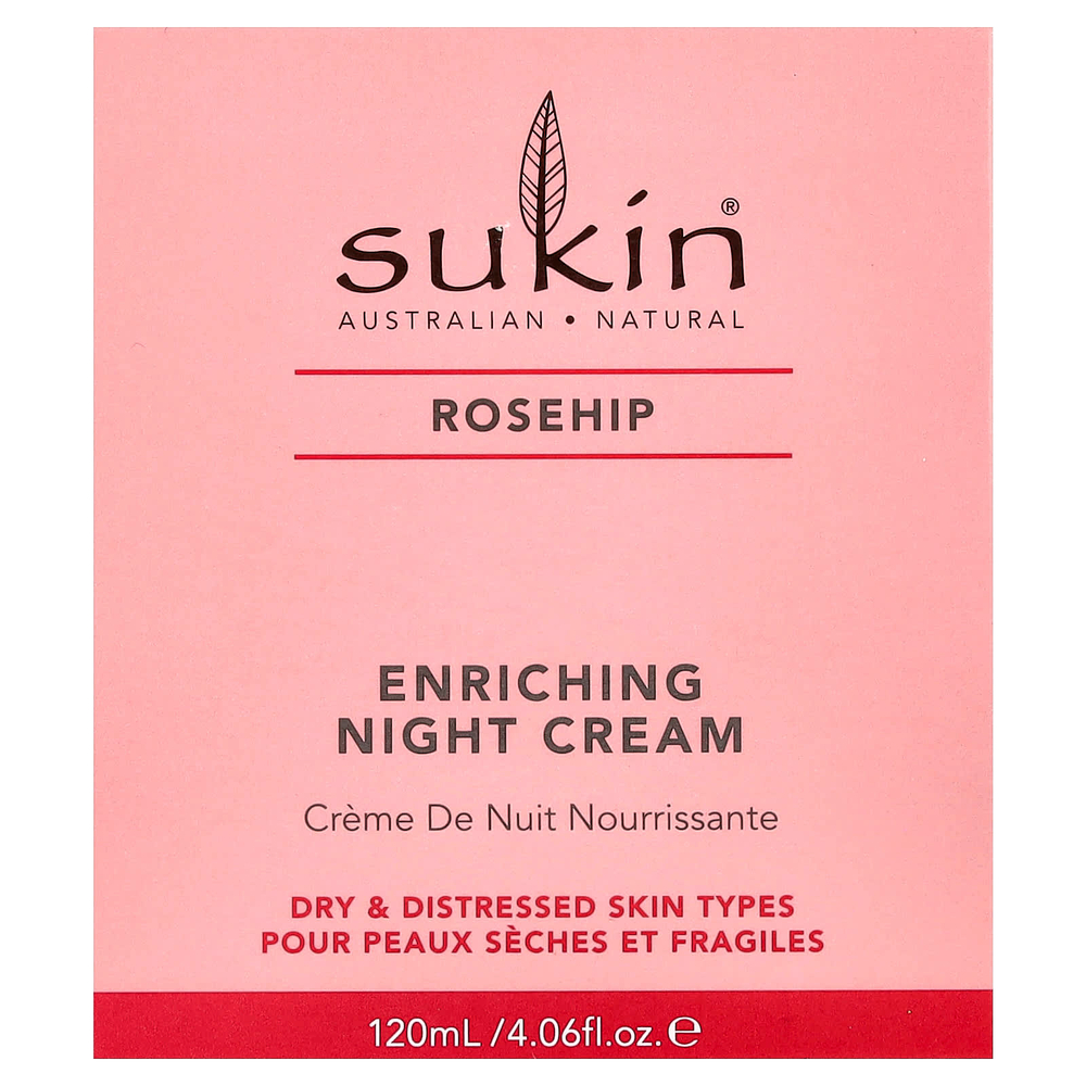 Sukin, питательный ночной крем, шиповник, 120 мл (4,06 жидк. унции)