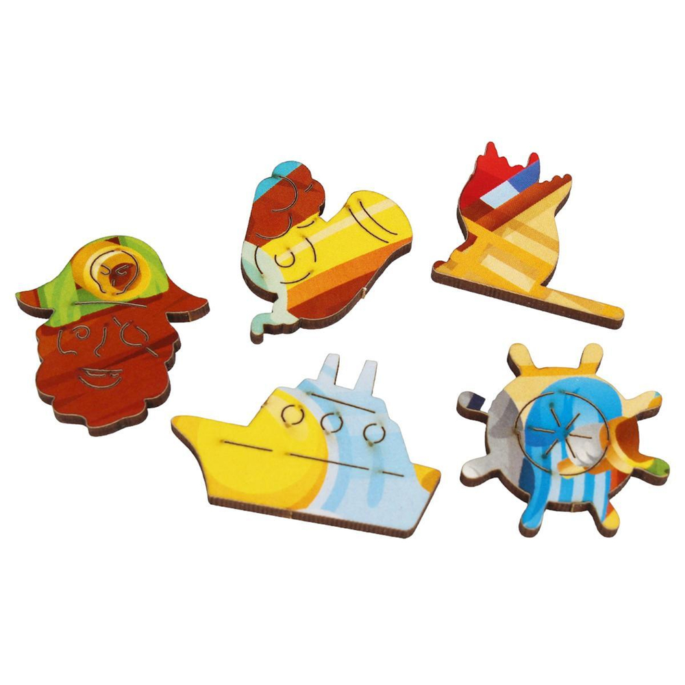 Пазл 105эл. "Кораблик" в деревянной коробке (Woodland)