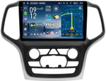 Магнитола для Jeep Grand Cherokee WK2 2013-2022 (ШГУ 8.4", рамка большая 9) - Teyes CC4-PRO монитор 9.5" 2K QLED на Android 13, Snapdragon 778G, AI, CarPlay, DSP, 4G SIM-слот