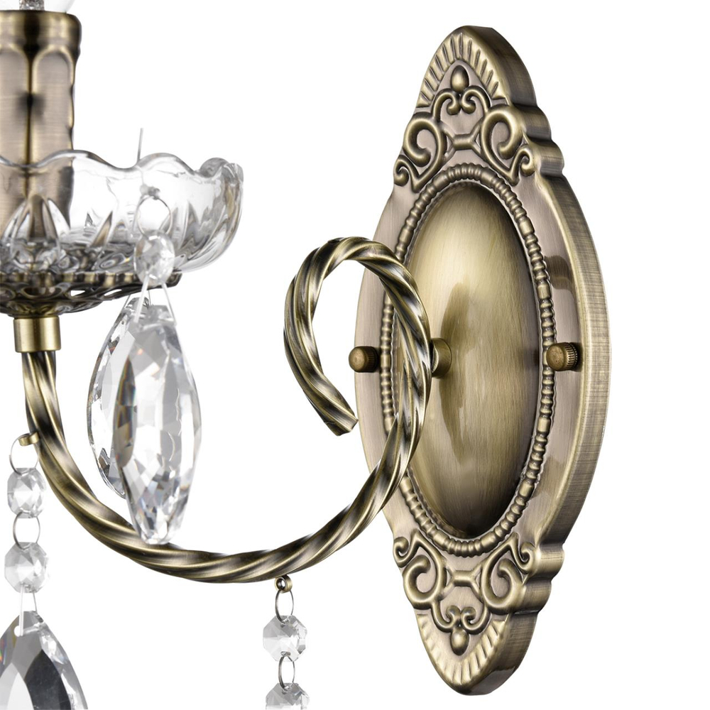 8190/1W CLASSI LN26 094 античная бронза, металл/хрусталь Бра E14 1*40W 220V LINN