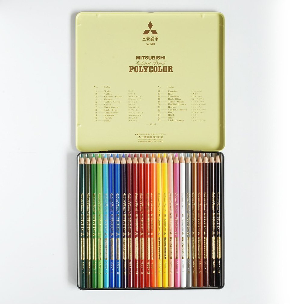 Цветные карандаши Mitsubishi Pencil Polycolor