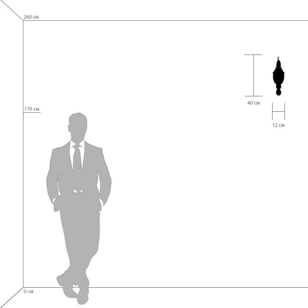 694614 Бра STREGARO 1х60W E14 ХРОМ