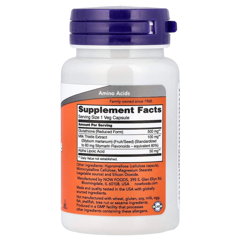 NOW Foods, глутатион, 30 растительных капсул