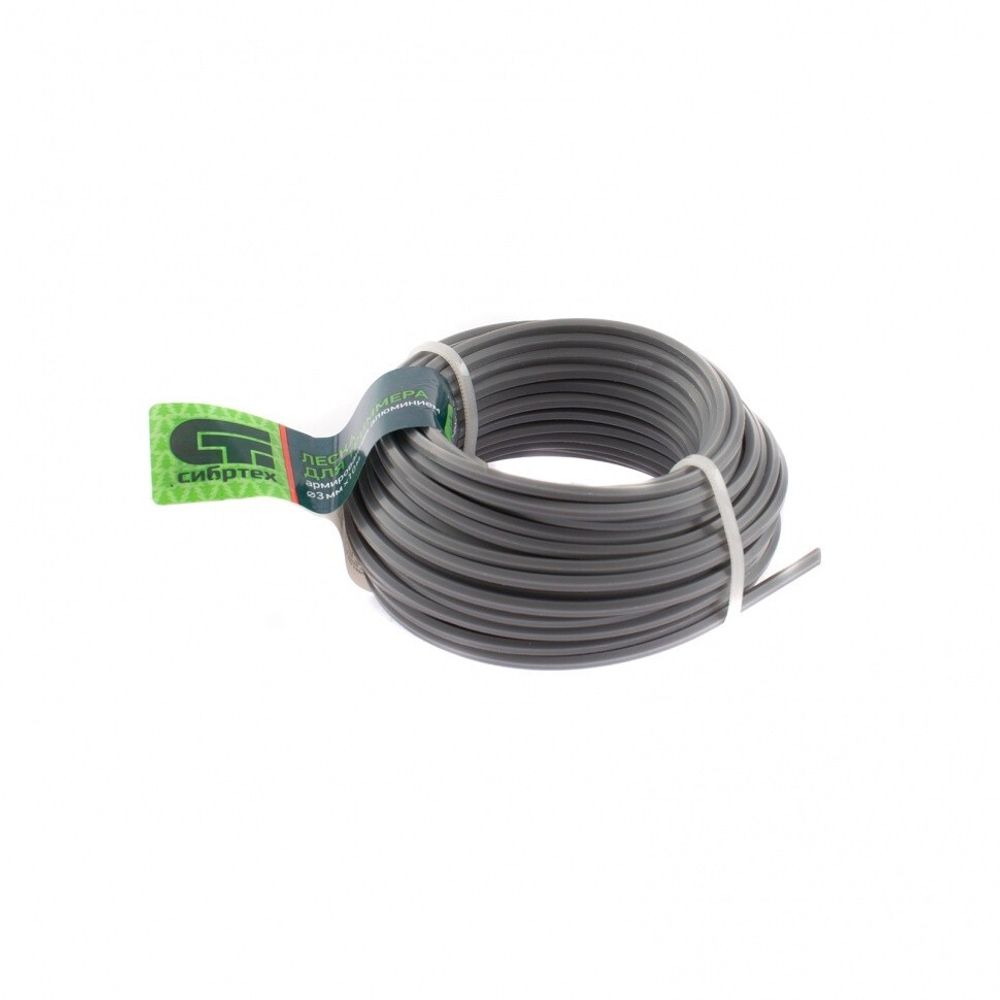 Леска для триммера звезда, армированная алюминием, 3.0 мм х 10 м, Россия Сибртех, 961985