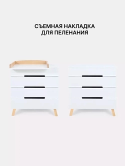 Комод пеленальный Rant Indy Pro 800/4 Cloud White
