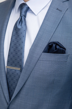 Мужской классический костюм (синий) В55