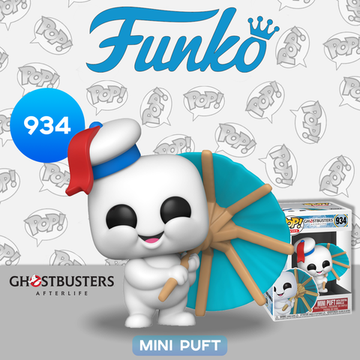 Фигурка Funko POP! Movies Ghostbusters Afterlife Mini Puft (With Coctail Umbrella) (934) 48490 / Фигурка по мотивам фильма "Охотники за привидениями: Наследники", Зефирка с зонтиком