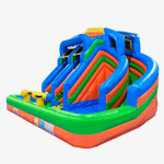 Надувной водный батут с бассейном «Колумбия» c одной лестницей, 6×6×5 м