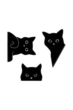 Магнитные закладки для книг "Black cat", 3 шт.