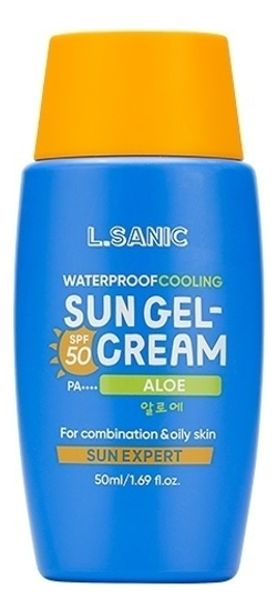[L.Sanic] Aloe Waterproof Sun Gel-Cream SPF 50/PA++++ - Солнцезащитный крем с алоэ, 50 мл