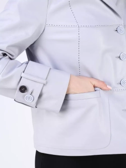 Кожаная куртка демисезонная пиджак