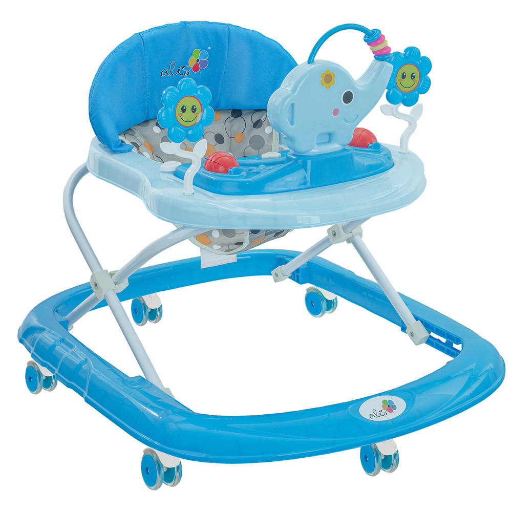 Ходунки детские "Jumbo" Alis, 6 колес, музыка, игрушки, цвет голубой, для детей с 6 мес.