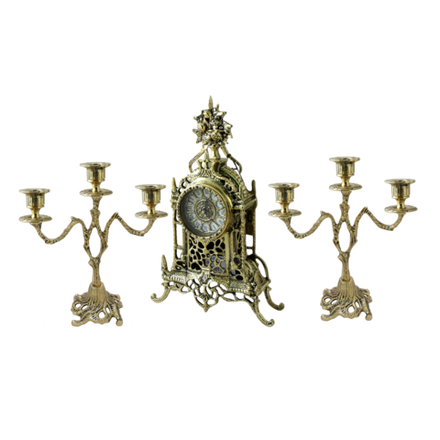 Bello De Bronze Каминные часы с канделябрами "Летний Сад"