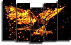 Модульная картина "Огненный орел"