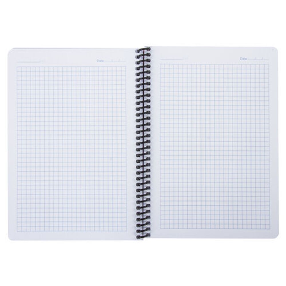 Тетрадь А5, 80 листов, BRAUBERG "Metropolis", спираль пластиковая, клетка, обложка пластик, ЧЕРНЫЙ, 403398