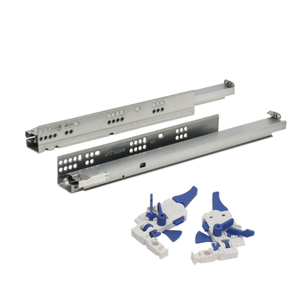 Шариковые направляющие 450мм скрытого монтажа Unihopper Magic Box, PUSH_OPEN с 3D фикс в компл