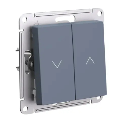 ATLASDESIGN 2-клавишный ВЫКЛЮЧАТЕЛЬ ДЛЯ ЖАЛЮЗИ, сх.4, 10А, механизм, ГРИФЕЛЬ