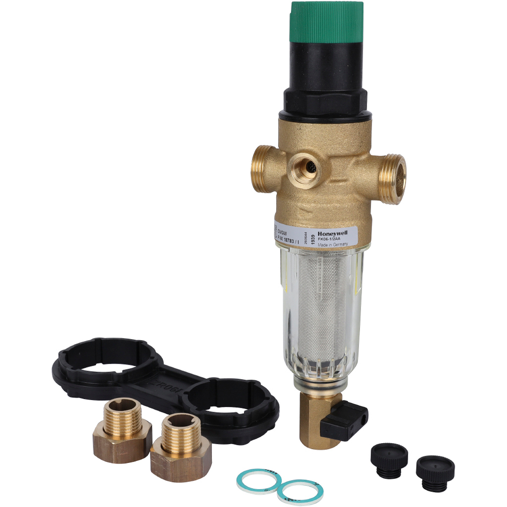 Honeywell (Resideo Braukmann) FK06-1/2 AA с редуктором, на холодную воду, 100 мкм, 1/2