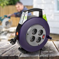 Удлинитель силовой ЭРА BPx-4e-3x1-10m в закрытом корпусе с заземлением с выключателем 4 розетки 10м ПВС 3x1мм2 10А | Силовые удлинители