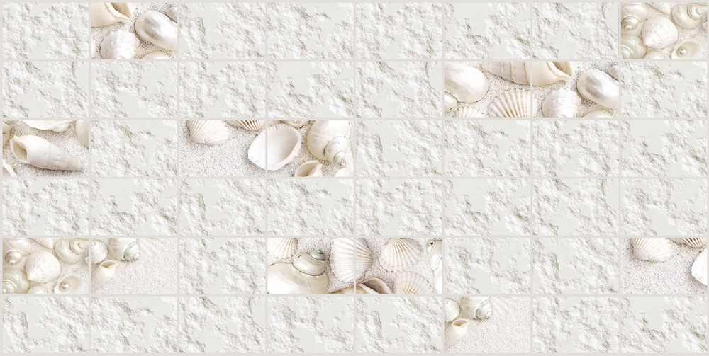 ПАНЕЛЬ ДЕКОРАТИВНАЯ ПВХ GRACE БЕЛАЯ РАКУШКА 960Х480ММ