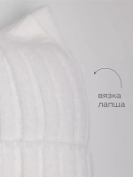 Шапка для девочки осенняя c ушками и снуд